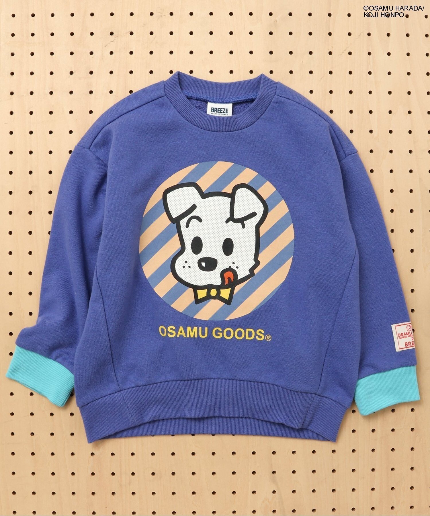 【エフオー オンラインストア/F.O.Online Store / KIDS】のWEB限定 【OSAMU GOODSコラボ】トレーナー インテリア・キッズ・メンズ・レディースファッション・服の通販 founy(ファニー) 　ファッション　Fashion　キッズファッション　Fashion for Kids　春　Spring　秋　Autumn　コラボ　Collaboration, Collab　トレーナー　Sweatshirt, Trainer　プリント　Print, Printed Pattern　おすすめ　Recommended / Our Picks　ブルー|ID: prp329100004638568 ipo3291000000034123313