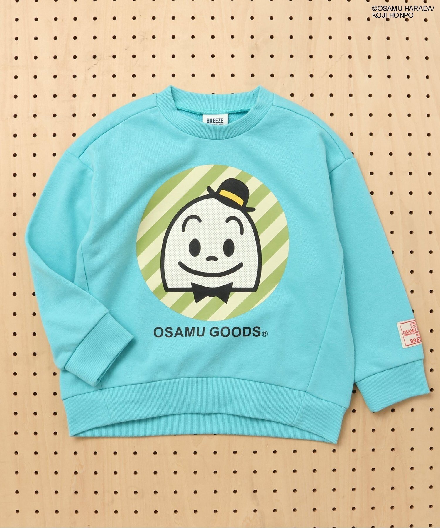 【エフオー オンラインストア/F.O.Online Store / KIDS】のWEB限定 【OSAMU GOODSコラボ】トレーナー インテリア・キッズ・メンズ・レディースファッション・服の通販 founy(ファニー) 　ファッション　Fashion　キッズファッション　Fashion for Kids　春　Spring　秋　Autumn　コラボ　Collaboration, Collab　トレーナー　Sweatshirt, Trainer　プリント　Print, Printed Pattern　おすすめ　Recommended / Our Picks　ミント|ID: prp329100004638568 ipo3291000000034123322