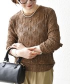 【シップス フォー ウィメン/SHIPS】のSHIPS any 手洗い可能 フラワー メッシュ クルーネック プルオーバー ブラウン|ID: prp329100004638682 ipo3291000000033870825