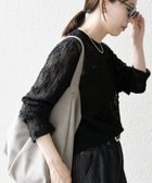【シップス フォー ウィメン/SHIPS】のSHIPS any 手洗い可能 フラワー メッシュ クルーネック プルオーバー ブラック|ID: prp329100004638682 ipo3291000000033870827