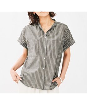 【アンタイトル/UNTITLED】のキュプラ混ストライプシャツ 人気、トレンドファッション・服の通販 founy(ファニー) ファッション Fashion レディースファッション Fashion for Women トップス・カットソー Cut & Sew Tops シャツ・ブラウス・オフィスカジュアル Elegant Blouses & Button-Ups キュプラ Cupro, Eco Fabric シンプル Simple, Minimal ストライプ Stripe, Striped Pattern セットアップ Set-Up, Coordinated Outfit |ID:prp329100004638711