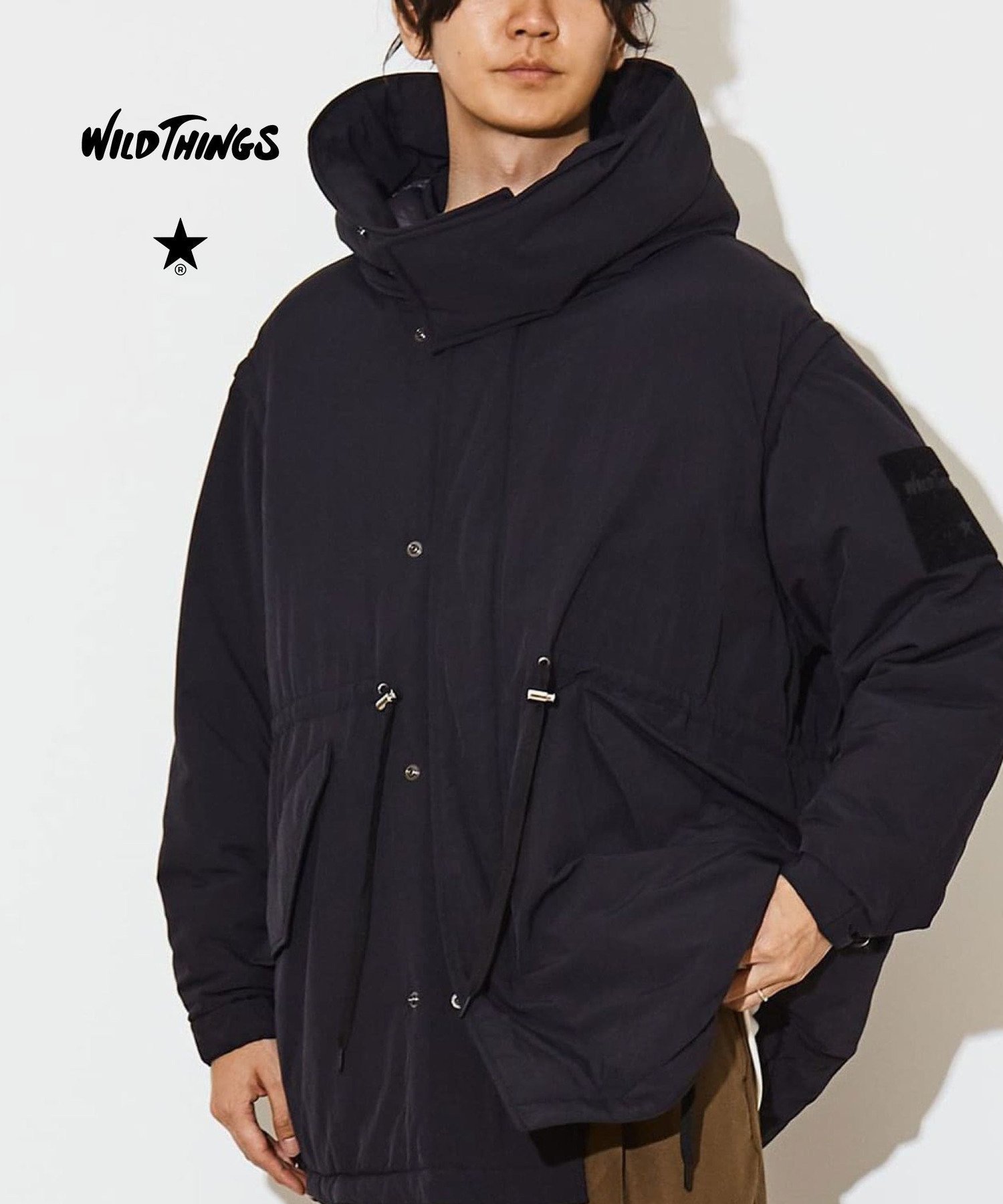 【コンバーストウキョウ/CONVERSE TOKYO】の【CONVERSE TOKYO * WILD THINGS】PRIMALOFT M65 MODS COAT インテリア・キッズ・メンズ・レディースファッション・服の通販 founy(ファニー) 　ファッション　Fashion　レディースファッション　Fashion for Women　アウター　Coat / Outerwear Collection　コート・ロングコート・ピーコート　Long Coats, Peacoats & More　モッズコート・ミリタリー風アウター　Mods & Field Coats　グラフィック　Graphic, Graphic Design　モッズコート　Mods Coat, Military Parka　別注　Limited Edition, Custom Order　ブラック|ID: prp329100004638714 ipo3291000000033560497