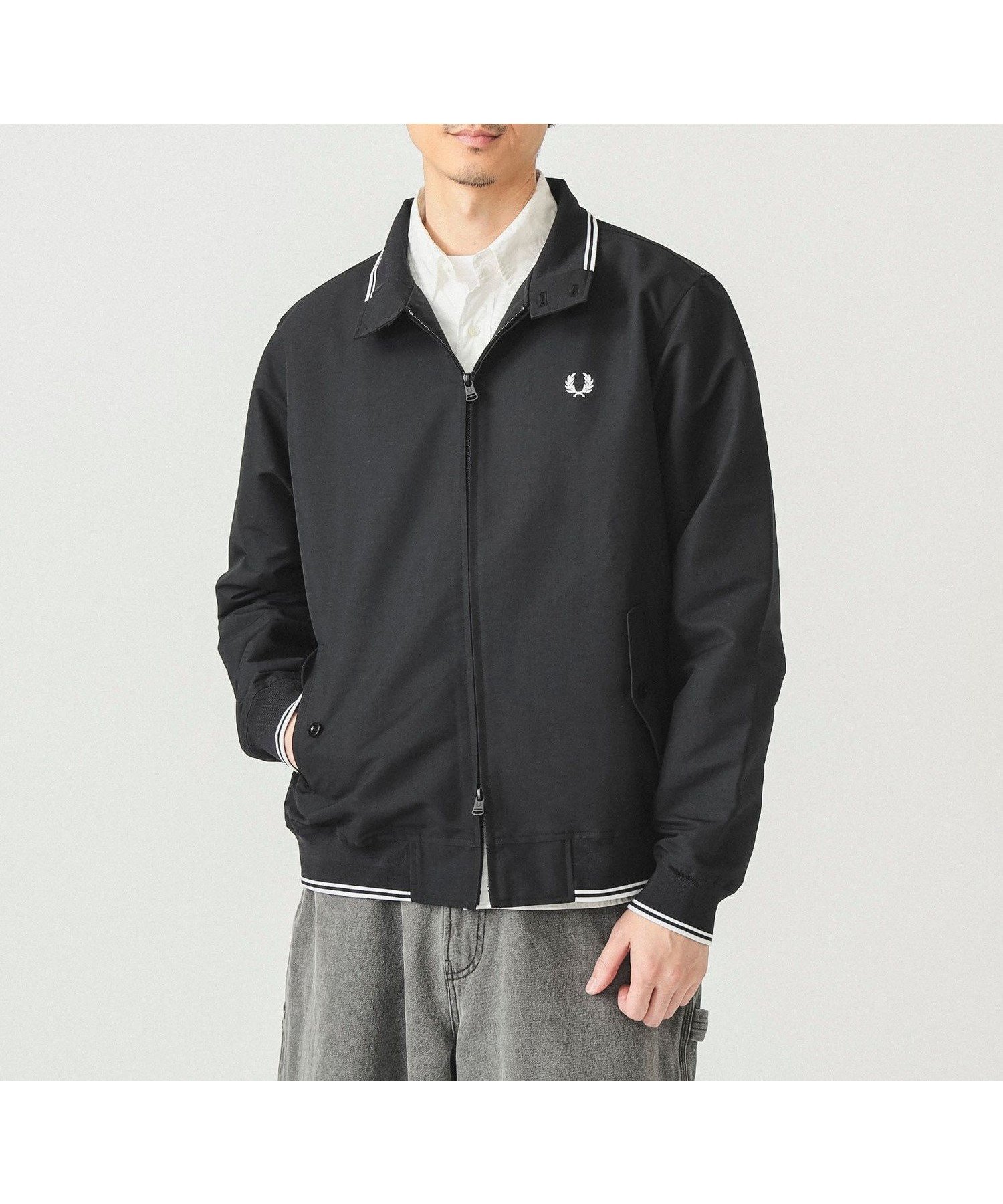 【ビームス/BEAMS / MEN】の【別注】FRED PERRY / ハリントン ジャケット 25FW 秋アウター ライトアウター インテリア・キッズ・メンズ・レディースファッション・服の通販 founy(ファニー) 　ファッション　Fashion　メンズファッション　Fashion for Men　アウター　Men's Coats Outerwear　秋　Autumn　クラシック　Classic, Timeless Style　ジャケット　Jacket, Outerwear　フィット　Fit, Slim Fit　ベスト　Vest, Waistcoat　別注　Limited Edition, Custom Order　モダン　Modern, Contemporary　レギュラー　Regular, Standard Fit　ロンドン　London Style, British Inspired　エレガント 上品　Elegant　BLACK|ID: prp329100004638743 ipo3291000000034066230