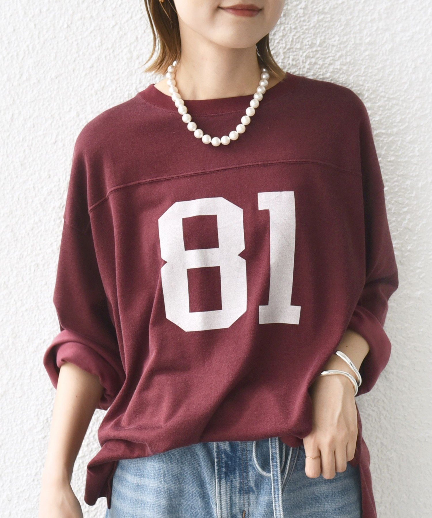 【シップス フォー ウィメン/SHIPS】の【SHIPS別注】81BRANCA ナンバリング TEE インテリア・キッズ・メンズ・レディースファッション・服の通販 founy(ファニー) 　ファッション　Fashion　レディースファッション　Fashion for Women　2025年　2025　2025-2026秋冬・A/W　Autumn/Winter 2025–26 AW25–26　ジャケット　Jacket, Outerwear　スポーツ　Sports, Activewear　プリント　Print, Printed Pattern　ポケット　Pocket, Pocket Detail　ミリタリー　Military, Army Style　別注　Limited Edition, Custom Order　ワイン|ID: prp329100004638885 ipo3291000000033597184