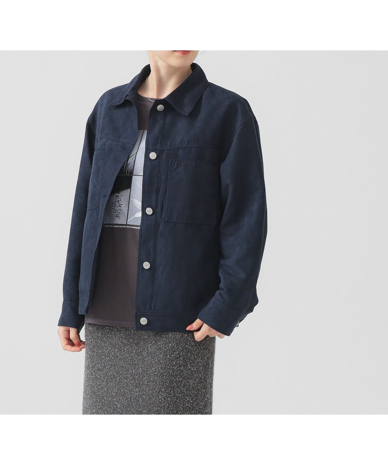 【ビーミングライフストアバイビームス/B:MING LIFE STORE by BEAMS】のスエードライク ジャケット インテリア・キッズ・メンズ・レディースファッション・服の通販 founy(ファニー) 　ファッション　Fashion　レディースファッション　Fashion for Women　アウター　Coat / Outerwear Collection　レディースジャケット・軽アウター　Jackets　ジャケット　Jacket, Outerwear　秋　Autumn　NAVY|ID: prp329100004638916 ipo3291000000033436899