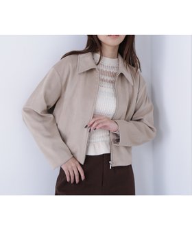 【ナチュラル ビューティー ベーシック/NATURAL BEAUTY BASIC】のステンカラーフェイクスエードブルゾン 人気、トレンドファッション・服の通販 founy(ファニー) ファッション Fashion レディースファッション Fashion for Women アウター Coat / Outerwear Collection ブルゾンジャケット・スポーティアウター Blouson Jackets なめらか Smooth, Silky Texture コンパクト Compact, Small Size トレンド Trend, Trending Now ブルゾン Blouson, Bomber Jacket ポケット Pocket, Pocket Detail |ID:prp329100004638934
