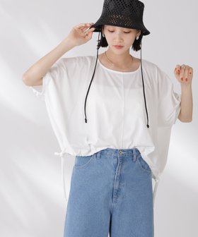 【ナノ ユニバース/nano universe】 吸水速乾抗菌防臭クロップドドロストトップス人気、トレンドファッション・服の通販 founy(ファニー) ファッション Fashion レディースファッション Fashion for Women トップス・カットソー Cut & Sew Tops カットソー Cut and Sewn Top ギャザー Gathered, Ruffled クロップド Cropped, Short Length 吸水 Absorbent, Quick-Dry 抗菌 Antibacterial, Bacteria-Resistant シンプル Simple, Minimal デニム Denim, Jeans Material トレンド Trend, Trending Now ボトム Bottoms, Lower Wear 夏 Summer エレガント 上品 Elegant 2025年 2025 2025春夏・S/S Spring/Summer 2025 SS25 |ID:prp329100004639001