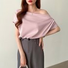 【ココモモ/COCOMOMO】の【着こなし自在】 オフショル 半袖カットソー ボートネック セクシー 夏 人気、トレンドファッション・服の通販 founy(ファニー) ファッション Fashion レディースファッション Fashion for Women トップス・カットソー Cut & Sew Tops カットソー・ベーシックTシャツ Cut-and-Sewn Tops / Stretch Tees & Basics カットソー Cut and Sewn Top ショルダー Shoulder, Shoulder Strap タイトスカート Pencil Skirt, Tight Skirt デコルテ Décolleté, Neckline デニム Denim, Jeans Material エレガント 上品 Elegant 半袖 Short Sleeve, Half Sleeve 夏 Summer ビジネス 仕事 通勤 Business / Work / Commuting thumbnail ピンク|ID: prp329100004639027 ipo3291000000033523245