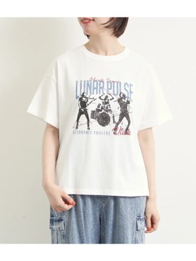 【サマンサモスモス/Samansa Mos2】の接触冷感 バンドモチーフアソートプリントTシャツ 人気、トレンドファッション・服の通販 founy(ファニー) ファッション Fashion レディースファッション Fashion for Women トップス・カットソー Cut & Sew Tops シャツ・ブラウス・オフィスカジュアル Elegant Blouses & Button-Ups ロングTシャツ・Tシャツ Longline T-Shirts & Tees モチーフ Motif, Design Theme |ID:prp329100004639034