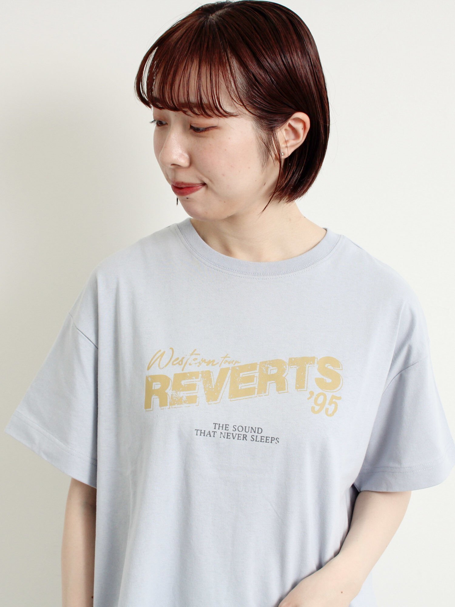 【サマンサモスモス/Samansa Mos2】の接触冷感 バンドモチーフアソートプリントTシャツ インテリア・キッズ・メンズ・レディースファッション・服の通販 founy(ファニー) 　ファッション　Fashion　レディースファッション　Fashion for Women　トップス・カットソー　Cut & Sew Tops　シャツ・ブラウス・オフィスカジュアル　Elegant Blouses & Button-Ups　ロングTシャツ・Tシャツ　Longline T-Shirts & Tees　モチーフ　Motif, Design Theme　サックスブルー|ID: prp329100004639034 ipo3291000000033625127