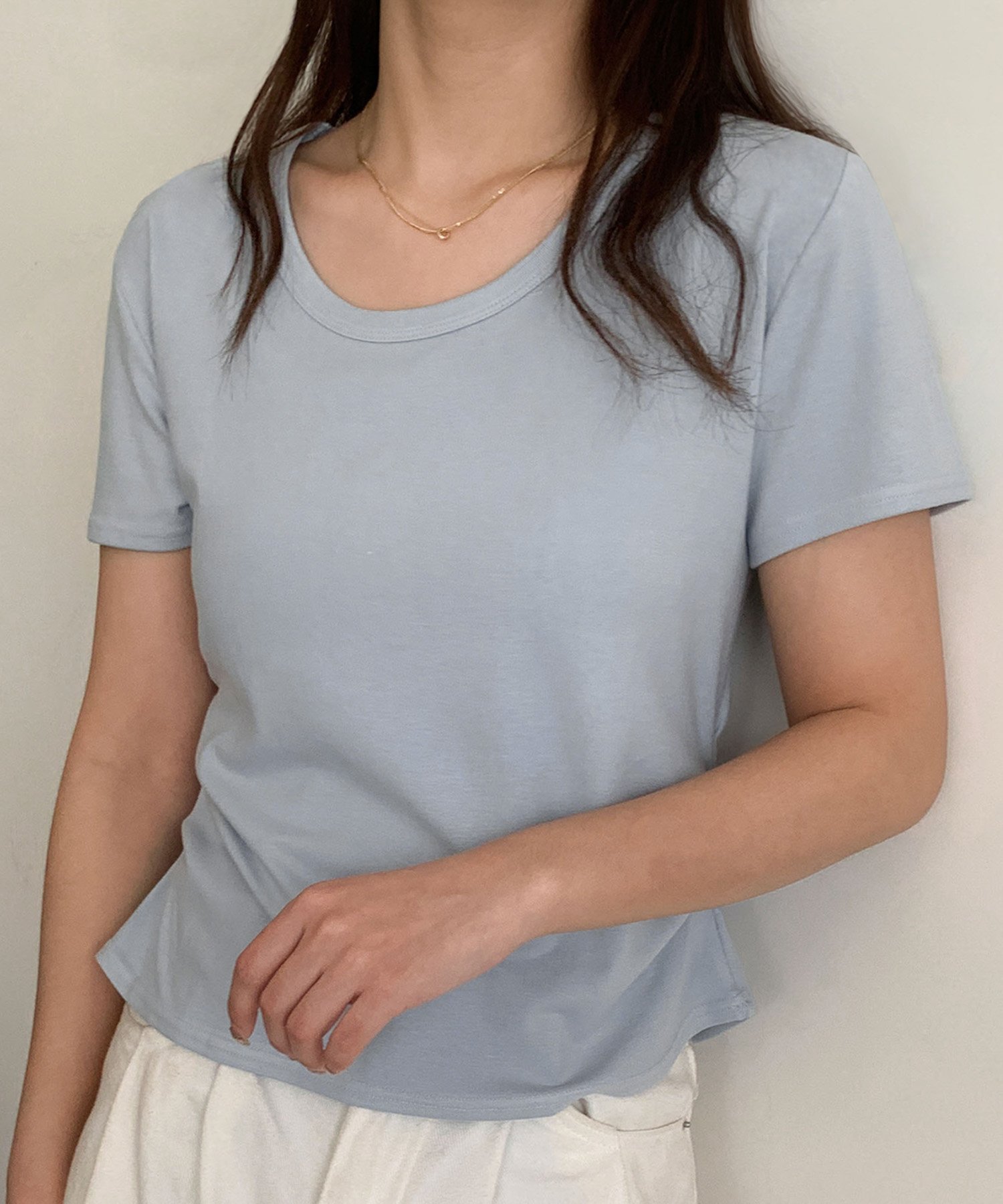 【ガール/GIRL】のサイドタックUネックTシャツ カットソー インテリア・キッズ・メンズ・レディースファッション・服の通販 founy(ファニー) 　ファッション　Fashion　レディースファッション　Fashion for Women　トップス・カットソー　Cut & Sew Tops　シャツ・ブラウス・オフィスカジュアル　Elegant Blouses & Button-Ups　ロングTシャツ・Tシャツ　Longline T-Shirts & Tees　カットソー・ベーシックTシャツ　Cut-and-Sewn Tops / Stretch Tees & Basics　インナー　Innerwear　カットソー　Cut and Sewn Top　シンプル　Simple, Minimal　デコルテ　Décolleté, Neckline　エレガント 上品　Elegant　再入荷　Restock / Back in Stock　BL|ID: prp329100004639052 ipo3291000000033438345