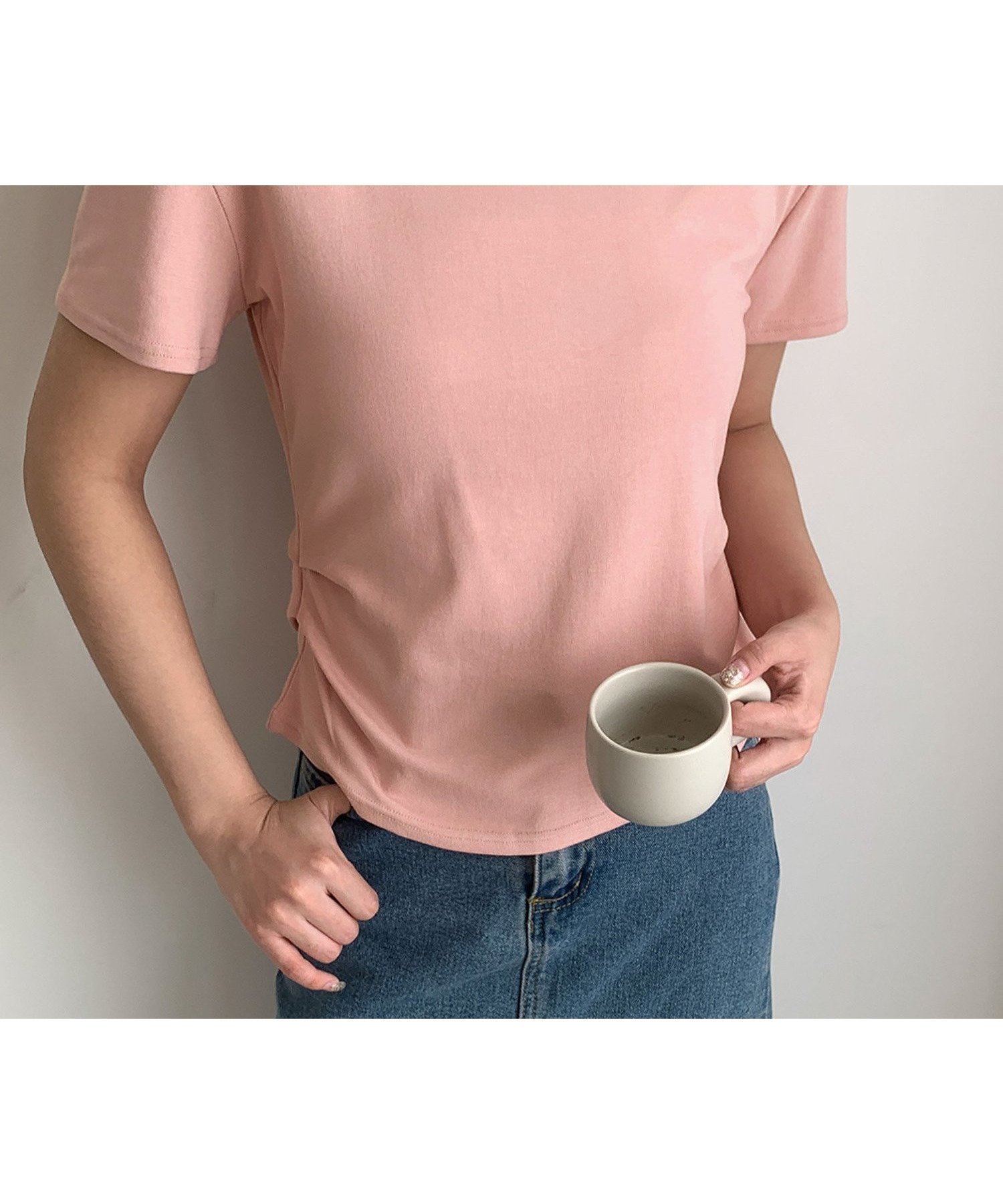 【ガール/GIRL】のサイドタックUネックTシャツ カットソー インテリア・キッズ・メンズ・レディースファッション・服の通販 founy(ファニー) 　ファッション　Fashion　レディースファッション　Fashion for Women　トップス・カットソー　Cut & Sew Tops　シャツ・ブラウス・オフィスカジュアル　Elegant Blouses & Button-Ups　ロングTシャツ・Tシャツ　Longline T-Shirts & Tees　カットソー・ベーシックTシャツ　Cut-and-Sewn Tops / Stretch Tees & Basics　インナー　Innerwear　カットソー　Cut and Sewn Top　シンプル　Simple, Minimal　デコルテ　Décolleté, Neckline　エレガント 上品　Elegant　再入荷　Restock / Back in Stock　PK|ID: prp329100004639052 ipo3291000000033438349