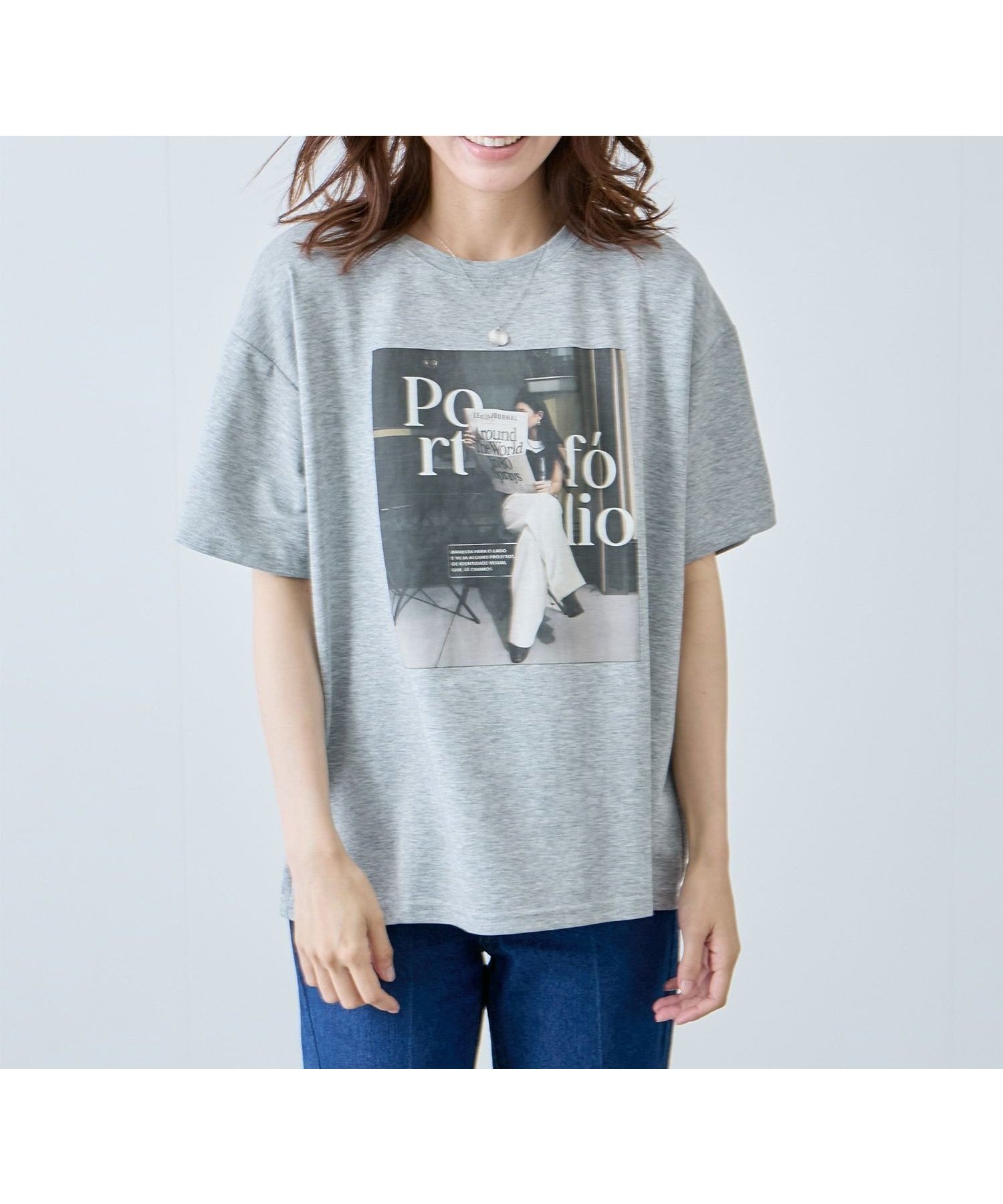 【ジャイロ/JAYRO】のフォトプリントTシャツ インテリア・キッズ・メンズ・レディースファッション・服の通販 founy(ファニー) 　ファッション　Fashion　レディースファッション　Fashion for Women　トップス・カットソー　Cut & Sew Tops　シャツ・ブラウス・オフィスカジュアル　Elegant Blouses & Button-Ups　ロングTシャツ・Tシャツ　Longline T-Shirts & Tees　シンプル　Simple, Minimal　ジャケット　Jacket, Outerwear　デニム　Denim, Jeans Material　トレンド　Trend, Trending Now　プリント　Print, Printed Pattern　ポケット　Pocket, Pocket Detail　リラックス　Relax, Relaxed Fit　ワイド　Wide, Wide Fit　夏　Summer　春　Spring　S/S・春夏　SS, Spring/Summer, Warm Season　グレー(07)|ID: prp329100004639362 ipo3291000000033442202