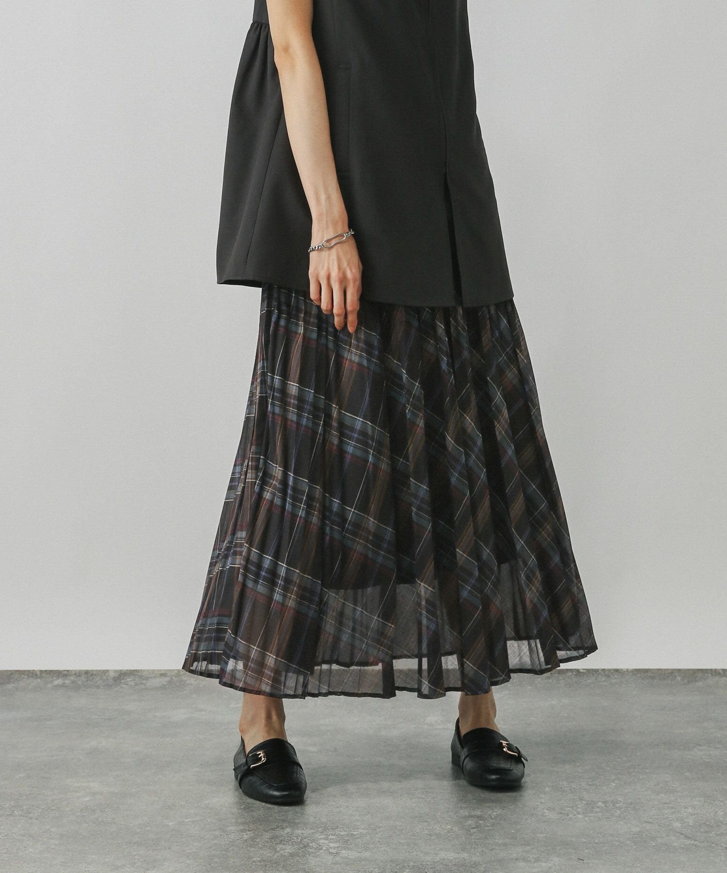 【グローバルワーク/GLOBAL WORK】のイージーケアプリーツスカート/575220 インテリア・キッズ・メンズ・レディースファッション・服の通販 founy(ファニー) 　ファッション　Fashion　レディースファッション　Fashion for Women　スカート　Skirts　プリーツスカート / 上品フェミニンスタイル　Pleated Skirts　スウェット / スエット　Sweatshirt, Sweatwear　スニーカー　Sneakers, Trainers　チェック　Check, Plaid, Tartan　パターン　Pattern, Design Print　プリーツ　Pleats, Pleated　夏　Summer　秋　Autumn　ブラックチェック10|ID: prp329100004639401 ipo3291000000034632361