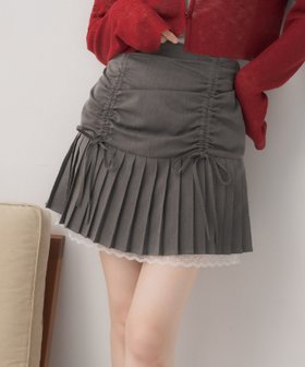 【レトロガール/RETRO GIRL】のシャーリングプリーツミニSK 人気、トレンドファッション・服の通販 founy(ファニー) ファッション Fashion レディースファッション Fashion for Women スカート Skirts おすすめ Recommended / Our Picks ガーリー Girly, Feminine Style シャーリング Shirring, Ruched フロント Front, Front Design プリーツ Pleats, Pleated ミニスカート Mini Skirt, Short Skirt レース Lace, Lace Fabric 冬 Winter / This Winter 秋 Autumn |ID:prp329100004639442