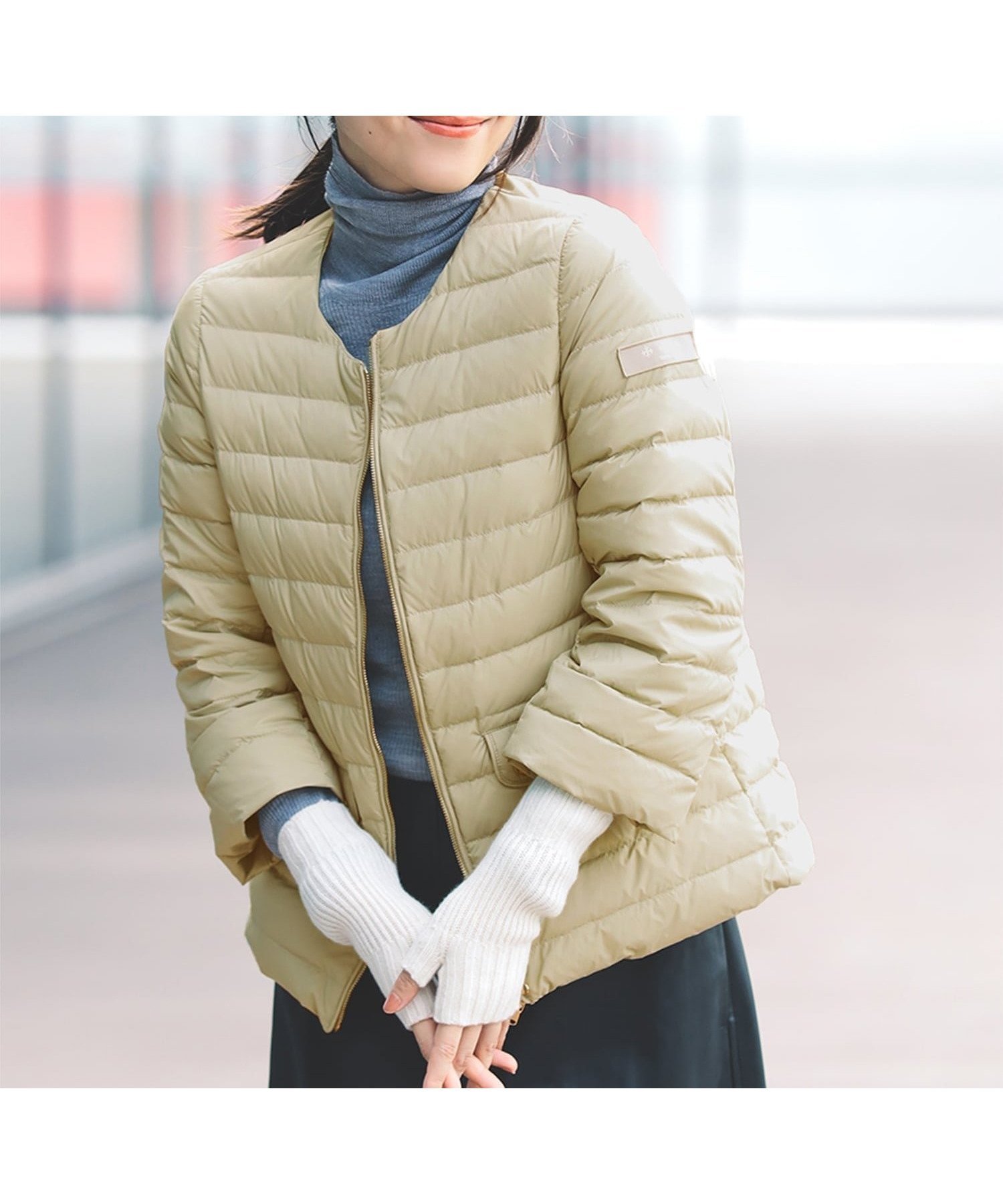 【デミルクス ビームス/Demi-Luxe BEAMS】の【別注】TATRAS / ACACIA ノーカラー ライトダウンジャケット 25AW タトラス 冬アウター 上品 きれいめ インナーダウン インテリア・キッズ・メンズ・レディースファッション・服の通販 founy(ファニー) 　ファッション　Fashion　レディースファッション　Fashion for Women　アウター　Coat / Outerwear Collection　レディースジャケット・軽アウター　Jackets　インナー　Innerwear　コンパクト　Compact, Small Size　コーティング　Coating, Coated Finish　ジャケット　Jacket, Outerwear　ダウン　Down, Puffer　定番　Standard, Basic Item　人気　Popular, Best Seller　フィット　Fit, Slim Fit　別注　Limited Edition, Custom Order　冬　Winter / This Winter　おすすめ　Recommended / Our Picks　エレガント 上品　Elegant　2025年　2025　2025-2026秋冬・A/W　Autumn/Winter 2025–26 AW25–26　BEIGE|ID: prp329100004639469 ipo3291000000033443388