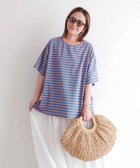 【コーナーズ/CORNERS】のCORNERS by yui カラーボーダー半袖トップス 人気、トレンドファッション・服の通販 founy(ファニー) ファッション Fashion レディースファッション Fashion for Women トップス・カットソー Cut & Sew Tops おすすめ Recommended / Our Picks コラボ Collaboration, Collab ボーダー Border, Stripe 半袖 Short Sleeve, Half Sleeve 夏 Summer 春 Spring S/S・春夏 SS, Spring/Summer, Warm Season thumbnail ブルー|ID: prp329100004639488 ipo3291000000033543503