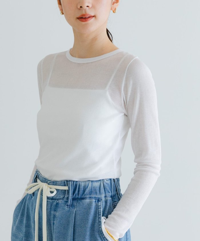 【アーバンリサーチ/URBAN RESEARCH】の『MADE IN JAPAN』シアーテレコカットソー インテリア・キッズ・メンズ・レディースファッション・服の通販 founy(ファニー) https://founy.com/ ファッション Fashion レディースファッション Fashion for Women トップス・カットソー Cut & Sew Tops カットソー・ベーシックTシャツ Cut-and-Sewn Tops / Stretch Tees & Basics 2025年 2025 2025春夏・S/S Spring/Summer 2025 SS25 インナー Innerwear シアー Sheer, See-Through シンプル Simple, Minimal ジャケット Jacket, Outerwear スウェット / スエット Sweatshirt, Sweatwear ベーシック Basic, Essential 夏 Summer 日本製 Made In Japan S/S・春夏 SS, Spring/Summer, Warm Season |ID: prp329100004639510 ipo3291000000033794639