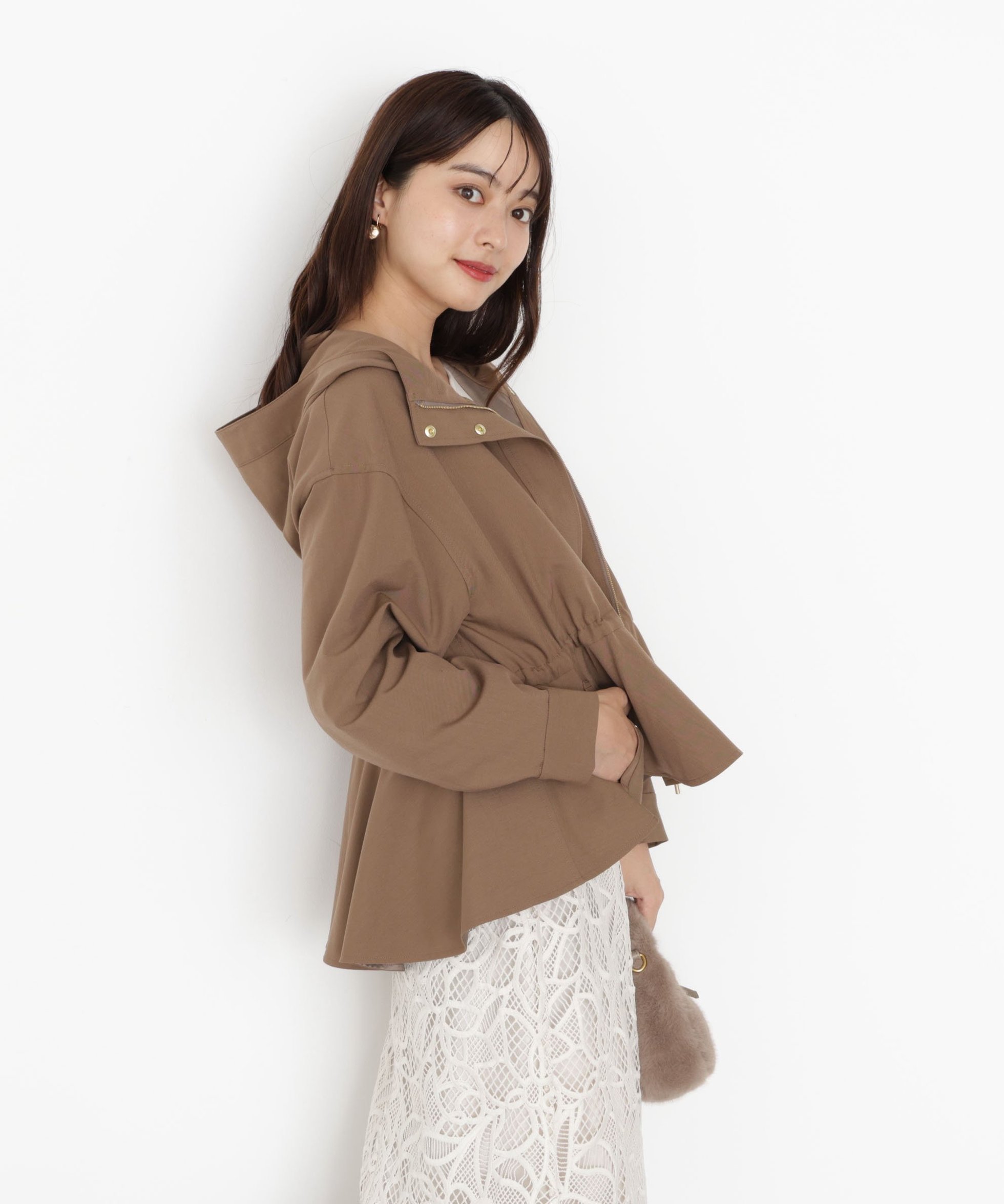 【プロポーション ボディドレッシング/PROPORTION BODY DRESSING】のフード付きマウンテンパーカー インテリア・キッズ・メンズ・レディースファッション・服の通販 founy(ファニー) 　ファッション　Fashion　レディースファッション　Fashion for Women　トップス・カットソー　Cut & Sew Tops　レディースパーカー・カジュアルフーディー　Casual Hoodies & Sweatshirts　ドローコード　Drawcord, Drawstring Cord　パーカー　Hoodie, Parka　秋　Autumn　ブラウン|ID: prp329100004639539 ipo3291000000033897636