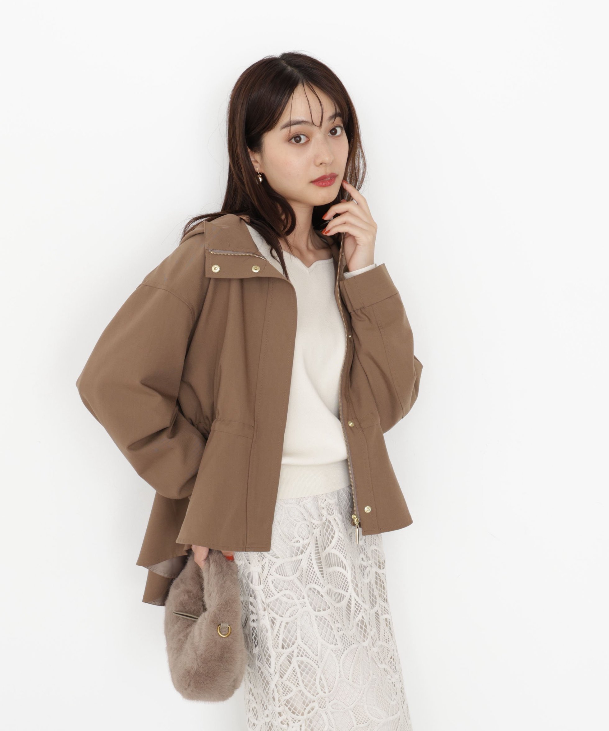 【プロポーション ボディドレッシング/PROPORTION BODY DRESSING】のフード付きマウンテンパーカー 25AW インテリア・キッズ・メンズ・レディースファッション・服の通販 founy(ファニー) 　ファッション　Fashion　レディースファッション　Fashion for Women　トップス・カットソー　Cut & Sew Tops　レディースパーカー・カジュアルフーディー　Casual Hoodies & Sweatshirts　2025年　2025　2025-2026秋冬・A/W　Autumn/Winter 2025–26 AW25–26　ドローコード　Drawcord, Drawstring Cord　パーカー　Hoodie, Parka　秋　Autumn　ブラウン|ID: prp329100004639539 ipo3291000000034606922