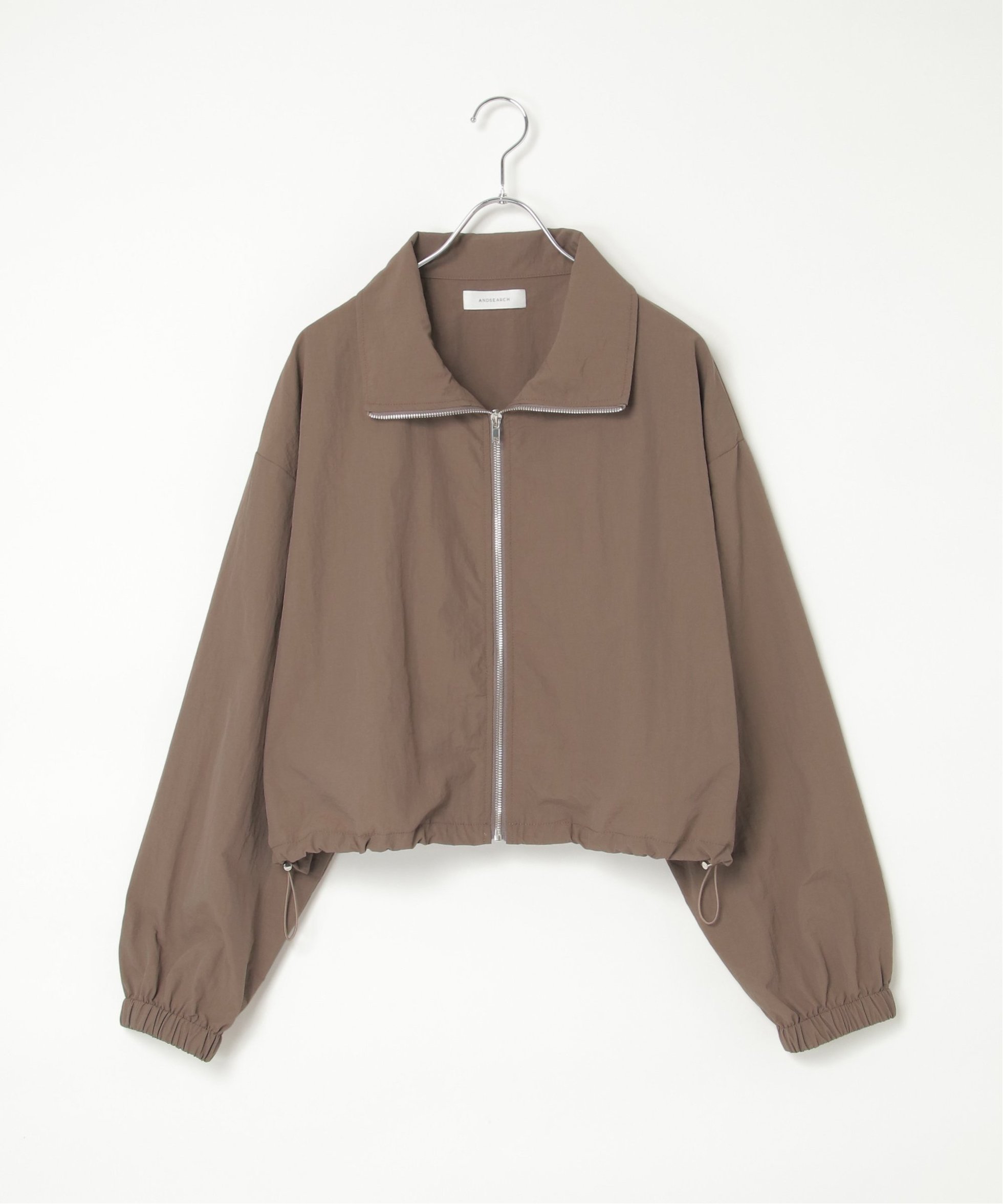 【ノッチ/notch】のナイロンジップブルゾン インテリア・キッズ・メンズ・レディースファッション・服の通販 founy(ファニー) 　ファッション　Fashion　レディースファッション　Fashion for Women　アウター　Coat / Outerwear Collection　ブルゾンジャケット・スポーティアウター　Blouson Jackets　おすすめ　Recommended / Our Picks　シンプル　Simple, Minimal　スウェット / スエット　Sweatshirt, Sweatwear　軽量　Lightweight, Ultra Light　ブラウン|ID: prp329100004639574 ipo3291000000033444048