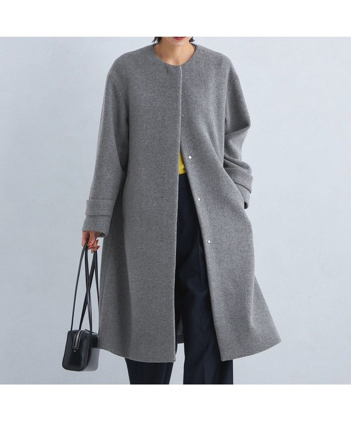 【ユナイテッドアローズ/UNITED ARROWS】のsize SHORT/TALLあり SENTDALE WOOL セントデールウール ノーカラー コート インテリア・キッズ・メンズ・レディースファッション・服の通販 founy(ファニー) https://founy.com/ ファッション Fashion レディースファッション Fashion for Women アウター Coat / Outerwear Collection コート・ロングコート・ピーコート Long Coats, Peacoats & More ウェーブ Wavy Pattern |ID: prp329100004639602 ipo3291000000033575124