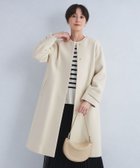 【ユナイテッドアローズ/UNITED ARROWS】のsize SHORT/TALLあり SENTDALE WOOL セントデールウール ノーカラー コート OFF WHITE|ID: prp329100004639602 ipo3291000000033575128