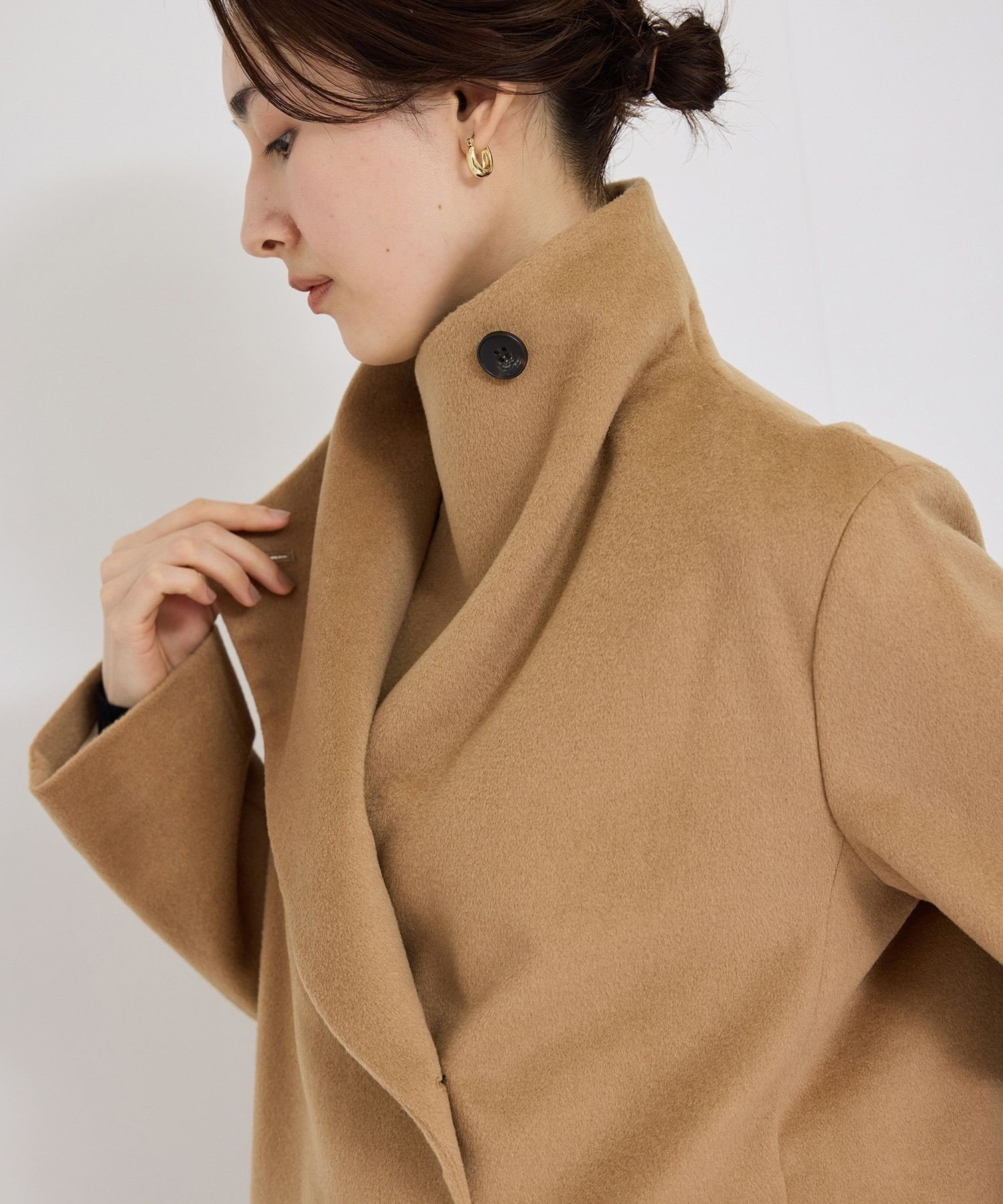 【ロペ/ROPE'】の【高評価】プレミアムカシミヤショートコート 人気、トレンドファッション・服の通販 founy(ファニー) 　ファッション　Fashion　レディースファッション　Fashion for Women　アウター　Coat / Outerwear Collection　コート・ロングコート・ピーコート　Long Coats, Peacoats & More　ショート　Short, Short Length　トレンド　Trend, Trending Now　定番　Standard, Basic Item　なめらか　Smooth, Silky Texture　ポケット　Pocket, Pocket Detail　ワイド　Wide, Wide Fit　冬　Winter / This Winter　おすすめ　Recommended / Our Picks　エレガント 上品　Elegant　ビジネス 仕事 通勤　Business / Work / Commuting　 other-1|ID: prp329100004639652 ipo3291000000033444739