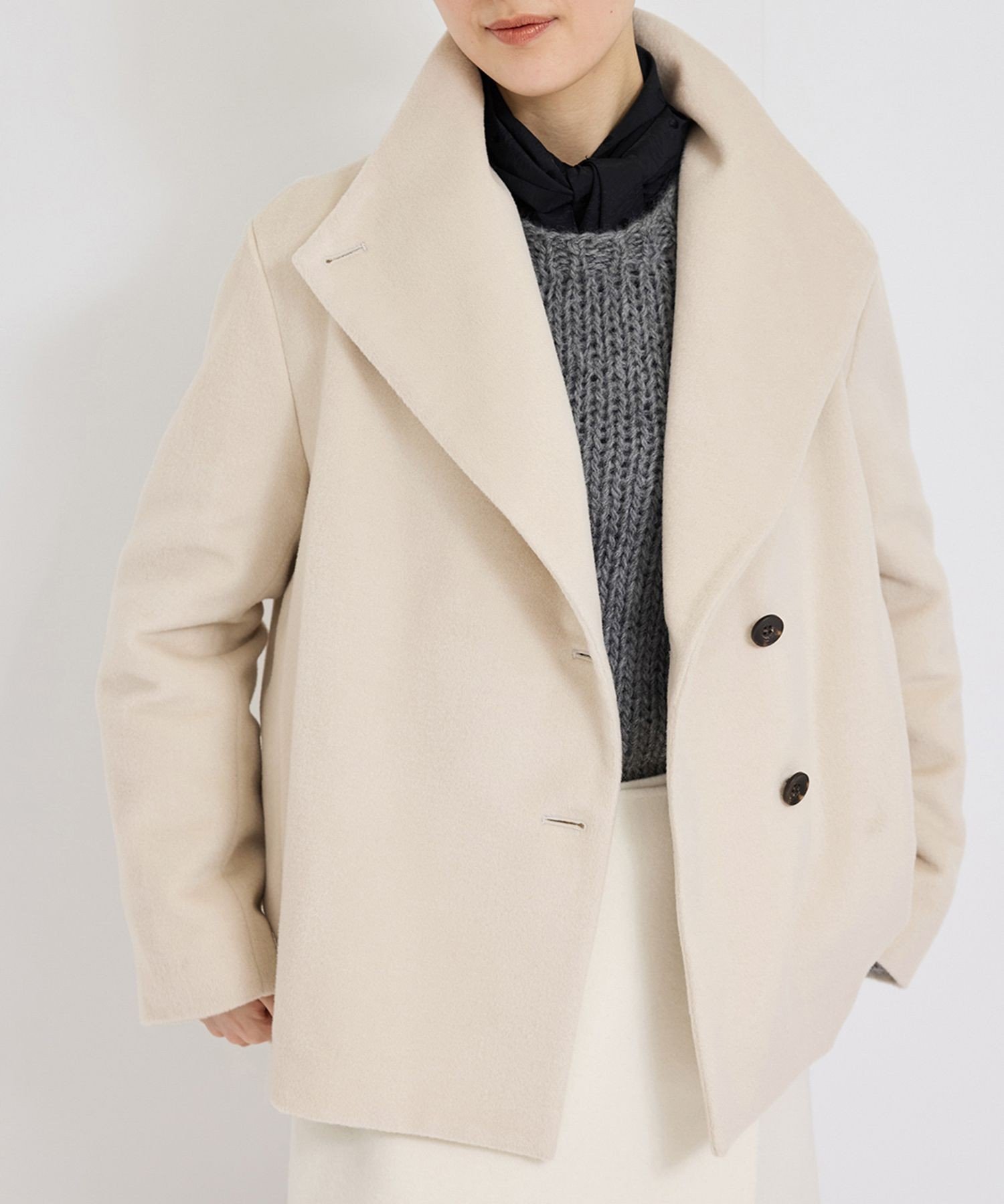 【ロペ/ROPE'】の【高評価】プレミアムカシミヤショートコート インテリア・キッズ・メンズ・レディースファッション・服の通販 founy(ファニー) 　ファッション　Fashion　レディースファッション　Fashion for Women　アウター　Coat / Outerwear Collection　コート・ロングコート・ピーコート　Long Coats, Peacoats & More　ショート　Short, Short Length　トレンド　Trend, Trending Now　定番　Standard, Basic Item　なめらか　Smooth, Silky Texture　ポケット　Pocket, Pocket Detail　ワイド　Wide, Wide Fit　冬　Winter / This Winter　おすすめ　Recommended / Our Picks　エレガント 上品　Elegant　ビジネス 仕事 通勤　Business / Work / Commuting　キナリ(16)|ID: prp329100004639652 ipo3291000000033444742