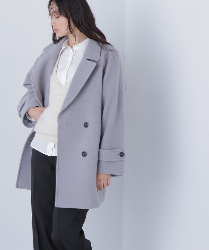 【ナチュラル ビューティー ベーシック/NATURAL BEAUTY BASIC】のダブルブレストフォルムミドルコート インテリア・キッズ・メンズ・レディースファッション・服の通販 founy(ファニー) https://founy.com/ ファッション Fashion レディースファッション Fashion for Women アウター Coat / Outerwear Collection コート・ロングコート・ピーコート Long Coats, Peacoats & More トレンド Trend, Trending Now ミドル Middle Length, Mid Height |ID: prp329100004639674 ipo3291000000033490163