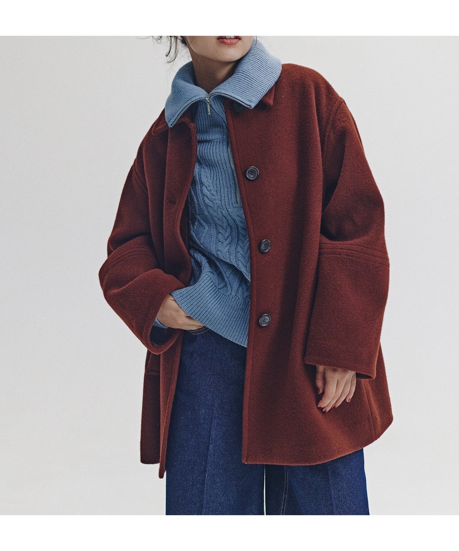 【エヌ ナチュラルビューティーベーシック/N.Natural Beauty basic】のステンカラーミディコート 人気、トレンドファッション・服の通販 founy(ファニー) 　ファッション　Fashion　レディースファッション　Fashion for Women　アウター　Coat / Outerwear Collection　コート・ロングコート・ピーコート　Long Coats, Peacoats & More　おすすめ　Recommended / Our Picks　スリーブ　Sleeve, Long Sleeve / Short Sleeve　フォルム　Silhouette, Form　ミドル　Middle Length, Mid Height　メランジ　Melange, Mixed Yarn　ロング　Long, Long-Length　 other-1|ID: prp329100004639691 ipo3291000000033562254