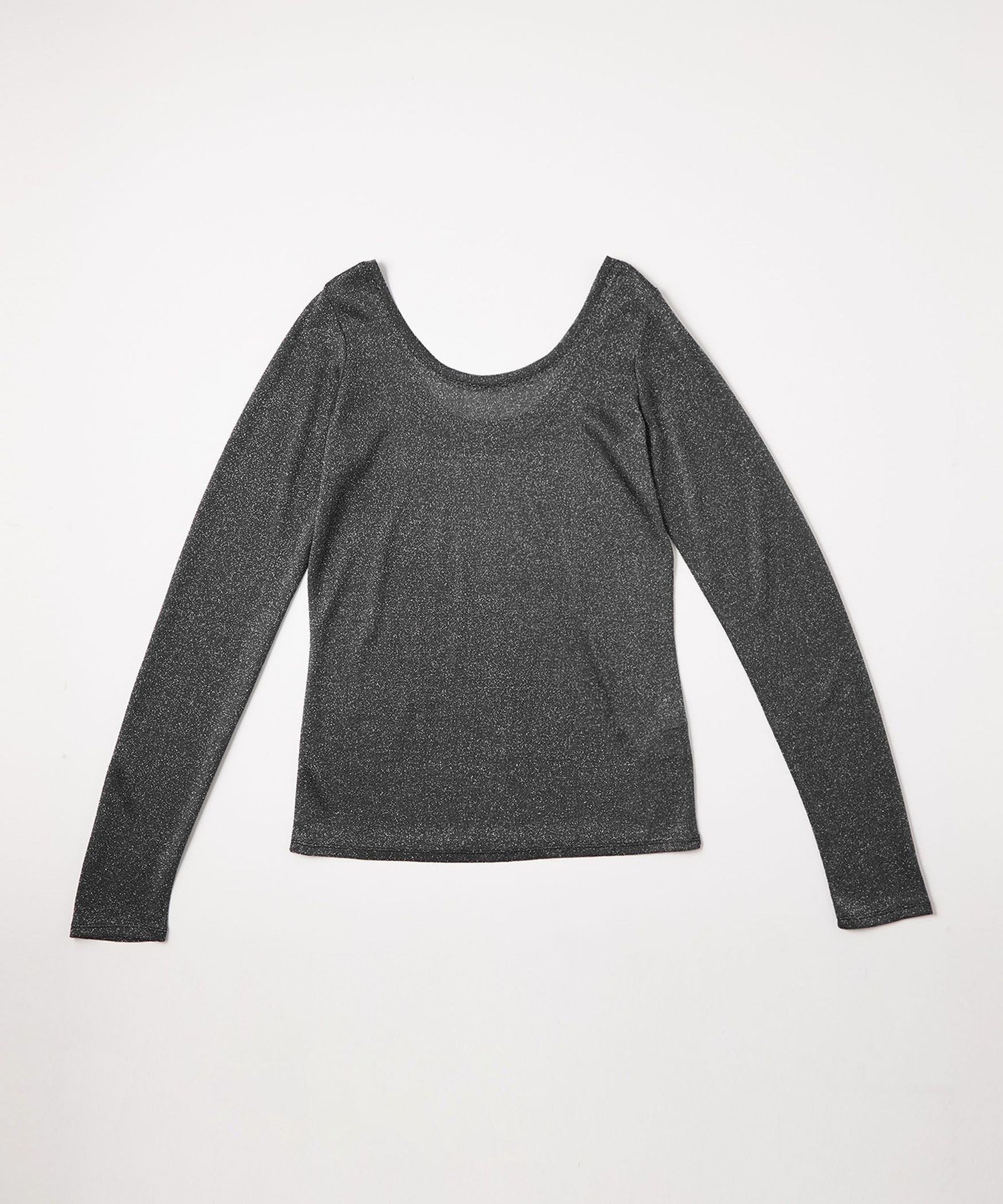 【ユナイテッドアローズ/UNITED ARROWS】のEMMEL REFINES EM グリッター ロングスリーブ カットソー インテリア・キッズ・メンズ・レディースファッション・服の通販 founy(ファニー) 　ファッション　Fashion　レディースファッション　Fashion for Women　トップス・カットソー　Cut & Sew Tops　カットソー・ベーシックTシャツ　Cut-and-Sewn Tops / Stretch Tees & Basics　2024年　2024　2024春夏・S/S　Spring/Summer 2024 SS24　インナー　Innerwear　カットソー　Cut and Sewn Top　キャミワンピース　Cami Dress, Slip Dress　グリッター　Glitter, Sparkle　シャイニー　Shiny, Glossy Finish　スリーブ　Sleeve, Long Sleeve / Short Sleeve　デコルテ　Décolleté, Neckline　トレンド　Trend, Trending Now　フィット　Fit, Slim Fit　フェミニン　Feminine, Girly　ボトム　Bottoms, Lower Wear　ロング　Long, Long-Length　春　Spring　長袖　Long Sleeve, Full Sleeve　DK.GRAY|ID: prp329100004639698 ipo3291000000033445198