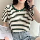 【ミニミニストア/miniministore】のカラーボーダー Tシャツ レディース半袖 人気、トレンドファッション・服の通販 founy(ファニー) ファッション Fashion レディースファッション Fashion for Women トップス・カットソー Cut & Sew Tops シャツ・ブラウス・オフィスカジュアル Elegant Blouses & Button-Ups ロングTシャツ・Tシャツ Longline T-Shirts & Tees おすすめ Recommended / Our Picks イエロー Yellow デニム Denim, Jeans Material パイピング Piping, Trim Design プリーツ Pleats, Pleated ボーダー Border, Stripe 半袖 Short Sleeve, Half Sleeve 夏 Summer 定番 Standard, Basic Item thumbnail グリーン|ID: prp329100004639706 ipo3291000000033593714