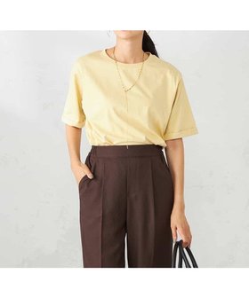 【アー ヴェー ヴェー/a.v.v】の【接触冷感/UVカット/コットン100%】ロールアップハーフスリーブTシャツ 人気、トレンドファッション・服の通販 founy(ファニー) ファッション Fashion レディースファッション Fashion for Women トップス・カットソー Cut & Sew Tops シャツ・ブラウス・オフィスカジュアル Elegant Blouses & Button-Ups ロングTシャツ・Tシャツ Longline T-Shirts & Tees インナー Innerwear 秋 Autumn ダウン Down, Puffer デニム Denim, Jeans Material 定番 Standard, Basic Item 人気 Popular, Best Seller ボトム Bottoms, Lower Wear A/W・秋冬 Autumn/Winter 再入荷 Restock / Back in Stock おすすめ Recommended / Our Picks 夏 Summer |ID:prp329100004639708