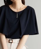 【ラナン/Ranan】のひんやり!ケープ風デザインカットソー 人気、トレンドファッション・服の通販 founy(ファニー) ファッション Fashion レディースファッション Fashion for Women トップス・カットソー Cut & Sew Tops カットソー・ベーシックTシャツ Cut-and-Sewn Tops / Stretch Tees & Basics カットソー Cut and Sewn Top スリット Slit, Slit Detail ノースリーブ Sleeveless, No-Sleeve パール Pearl, Pearl Accent フェミニン Feminine, Girly フロント Front, Front Design ポケット Pocket, Pocket Detail 夏 Summer thumbnail ネイビー|ID: prp329100004639730 ipo3291000000033634325