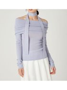【フレイ アイディー/FRAY I.D】のウールアクリルオフショルプルオーバーニット 人気、トレンドファッション・服の通販 founy(ファニー) ファッション Fashion レディースファッション Fashion for Women トップス・カットソー Cut & Sew Tops ニット Knit Tops & Sweaters カジュアルプルオーバー・ニットトップス Pullovers & Knit Tops / Casual Pullovers アクリル Acrylic Material エレガント 上品 Elegant ショルダー Shoulder, Shoulder Strap シンプル Simple, Minimal スマート Smart, Elegant デコルテ Décolleté, Neckline デニム Denim, Jeans Material トレンド Trend, Trending Now ドレープ Drape, Draping Fabric 人気 Popular, Best Seller ボウタイ Bow Tie, Neck Bow ワイド Wide, Wide Fit thumbnail BLU[086]|ID: prp329100004639787 ipo3291000000033446416