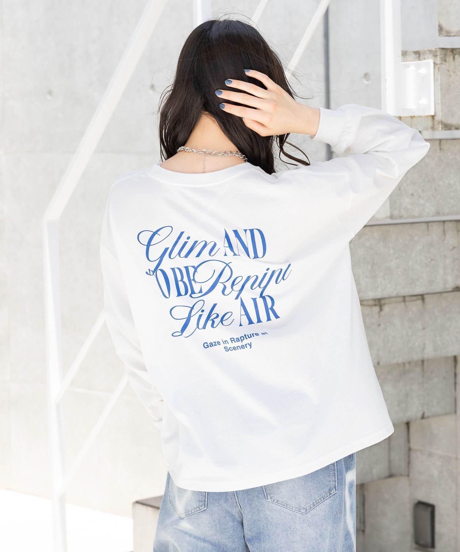 【レピピアルマリオ/repipi armario / KIDS】のチョベリグルーズロンT インテリア・キッズ・メンズ・レディースファッション・服の通販 founy(ファニー) 　ファッション　Fashion　キッズファッション　Fashion for Kids　おすすめ　Recommended / Our Picks　カーゴパンツ　Cargo Pants, Utility Pants　チェック　Check, Plaid, Tartan　デニム　Denim, Jeans Material　パターン　Pattern, Design Print　フロント　Front, Front Design　プリント　Print, Printed Pattern　ミニスカート　Mini Skirt, Short Skirt　ルーズ　Loose, Oversized　ホワイト04|ID: prp329100004639817 ipo3291000000033446758