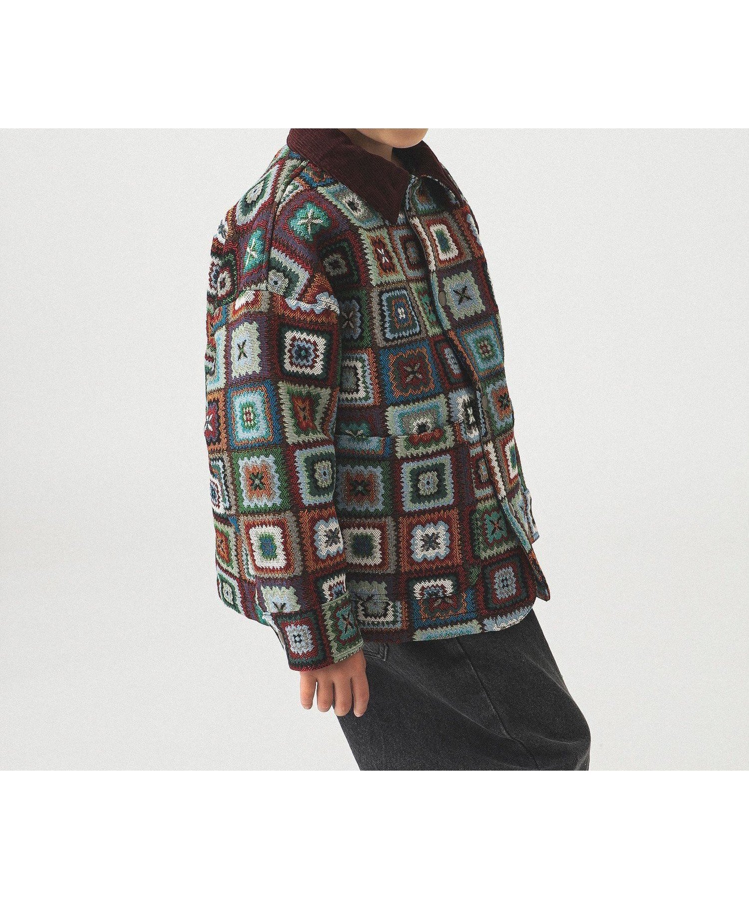 【ビーミングライフストアバイビームス/B:MING LIFE STORE by BEAMS / KIDS】のゴブランジャケット 2025FW(100~140cm) 25AW 秋冬 インテリア・キッズ・メンズ・レディースファッション・服の通販 founy(ファニー) 　ファッション　Fashion　キッズファッション　Fashion for Kids　2025年　2025　2025-2026秋冬・A/W　Autumn/Winter 2025–26 AW25–26　クロシェ　Crochet, Knitted Lace　コーデュロイ　Corduroy, Cord Fabric　スウェット / スエット　Sweatshirt, Sweatwear　ヴィンテージ　Vintage Style　A/W・秋冬　Autumn/Winter　クロシェ柄|ID: prp329100004639825 ipo3291000000033446838