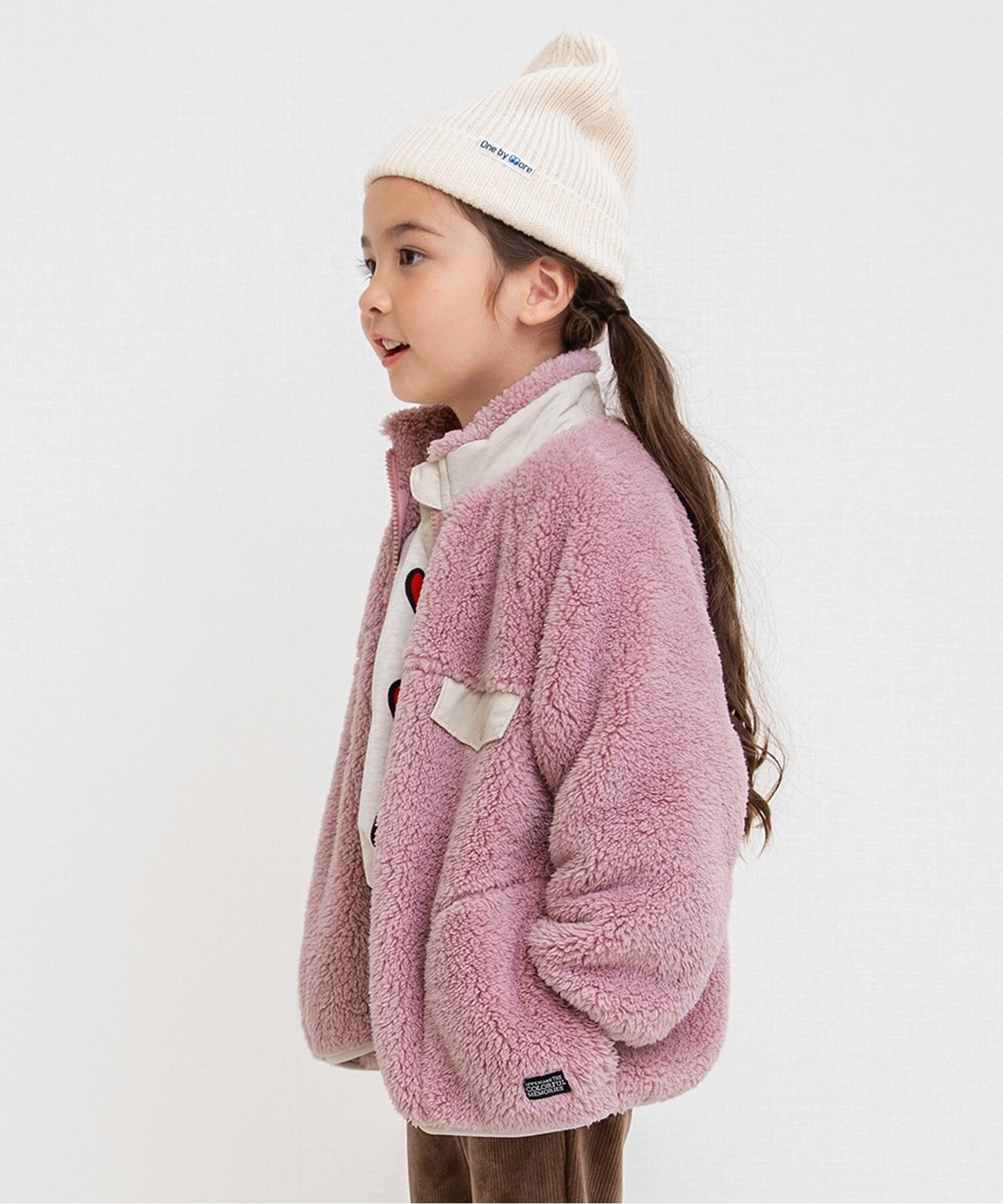 【エフオー オンラインストア/F.O.Online Store / KIDS】の【リンク】ファーフリースジャケット インテリア・キッズ・メンズ・レディースファッション・服の通販 founy(ファニー) ファッション Fashion キッズファッション Fashion for Kids アウター Coat Outerwear /Kids 2025年 2025 2025-2026秋冬・A/W Autumn/Winter 2025–26 AW25–26 冬 Winter / This Winter 無地 Plain, Solid Color ピンク|ID: prp329100004639826 ipo3291000000034316633