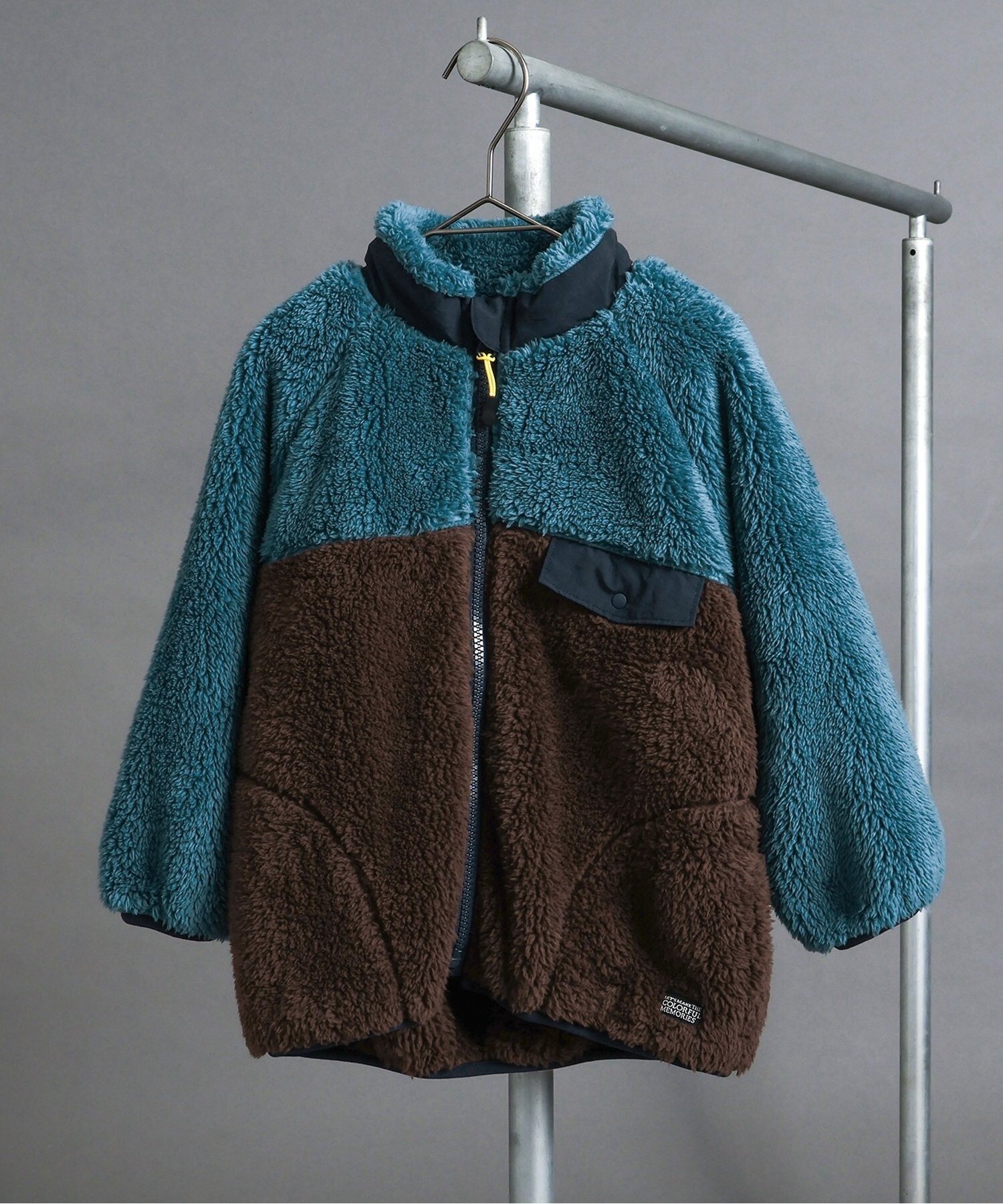 【エフオー オンラインストア/F.O.Online Store / KIDS】の【リンク】ファーフリースジャケット インテリア・キッズ・メンズ・レディースファッション・服の通販 founy(ファニー) ファッション Fashion キッズファッション Fashion for Kids アウター Coat Outerwear /Kids 2025年 2025 2025-2026秋冬・A/W Autumn/Winter 2025–26 AW25–26 冬 Winter / This Winter 無地 Plain, Solid Color ターコイズブルー|ID: prp329100004639826 ipo3291000000034316637