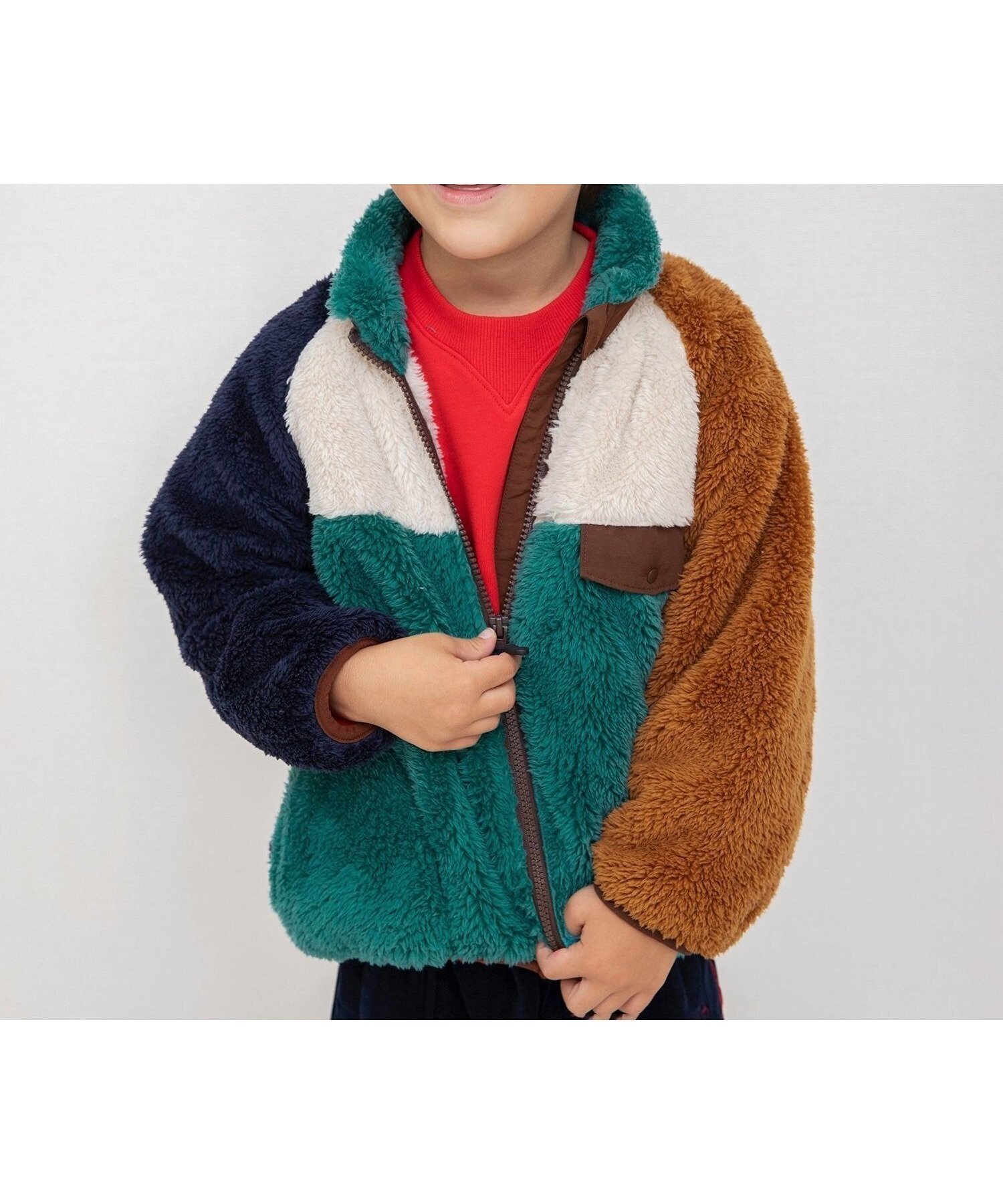 【エフオー オンラインストア/F.O.Online Store / KIDS】の【リンク】ファーフリースジャケット インテリア・キッズ・メンズ・レディースファッション・服の通販 founy(ファニー) 　ファッション　Fashion　キッズファッション　Fashion for Kids　アウター　Coat Outerwear /Kids　2025年　2025　2025-2026秋冬・A/W　Autumn/Winter 2025–26 AW25–26　冬　Winter / This Winter　無地　Plain, Solid Color　レインボー|ID: prp329100004639826 ipo3291000000035063468