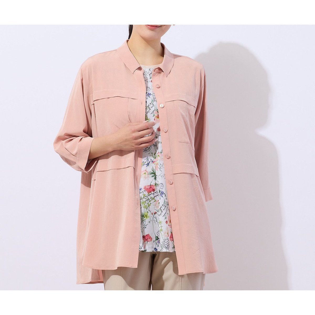 【ミゼール/MISSEL】の【洗える・接触冷感】Soalon 胸ポケット フレアシャツ 人気、トレンドファッション・服の通販 founy(ファニー) 　ファッション　Fashion　レディースファッション　Fashion for Women　トップス・カットソー　Cut & Sew Tops　シャツ・ブラウス・オフィスカジュアル　Elegant Blouses & Button-Ups　ケミカル　Chemical, Chemical Wash　スリット　Slit, Slit Detail　フレア　Flare, Flared　ポケット　Pocket, Pocket Detail　リラックス　Relax, Relaxed Fit　洗える　Machine Washable　 other-1|ID: prp329100004639846 ipo3291000000033447051