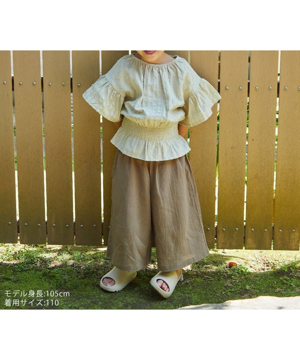 【リジェール/riziere / KIDS】の【リンクコーデ】2WAYパンツガールズセットアップ 人気、トレンドファッション・服の通販 founy(ファニー) 　ファッション　Fashion　キッズファッション　Fashion for Kids　ボトムス　Bottoms　シャーリング　Shirring, Ruched　ストライプ　Stripe, Striped Pattern　セットアップ　Set-Up, Coordinated Outfit　ネップ　Nepp, Slub Yarn　ボーイズ　Boyish, Boy Style　ポケット　Pocket, Pocket Detail　無地　Plain, Solid Color　 other-1|ID: prp329100004639849 ipo3291000000033447089