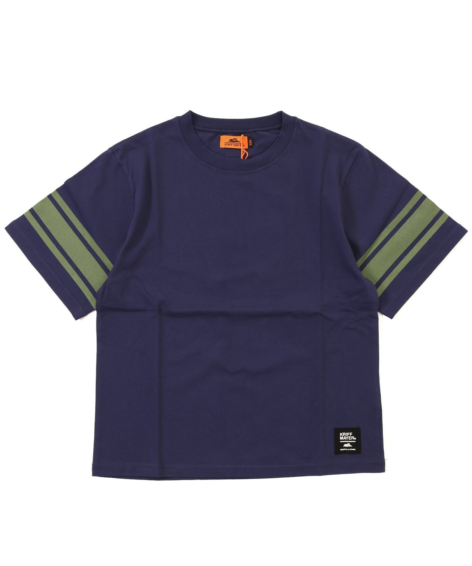 【クリフメイヤー キッズ/KRIFF MAYER / KIDS】のクリーネス袖ラインT インテリア・キッズ・メンズ・レディースファッション・服の通販 founy(ファニー) 　ファッション　Fashion　キッズファッション　Fashion for Kids　シンプル　Simple, Minimal　半袖　Short Sleeve, Half Sleeve　夏　Summer　NAVY|ID: prp329100004639869 ipo3291000000033447340
