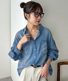 【ディスコート/Discoat】の【AW先行 /今から着れる♪】シアーデニムオーバーシャツ《ユニセックス》 サックスブルー|ID: prp329100004639877 ipo3291000000033447471