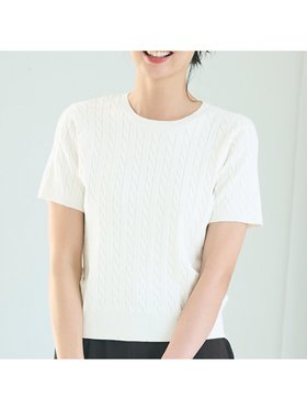 【コカ/COCA】のケーブルニットトップス 人気、トレンドファッション・服の通販 founy(ファニー) ファッション Fashion レディースファッション Fashion for Women トップス・カットソー Cut & Sew Tops ニット Knit Tops & Sweaters コンパクト Compact, Small Size シンプル Simple, Minimal スニーカー Sneakers, Trainers スラックス Slacks, Dress Pants ダウン Down, Puffer デニム Denim, Jeans Material ポケット Pocket, Pocket Detail ロング Long, Long-Length エレガント 上品 Elegant 半袖 Short Sleeve, Half Sleeve 春 Spring 秋 Autumn |ID:prp329100004639888
