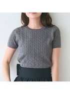 【コカ/COCA】のケーブルニットトップス 人気、トレンドファッション・服の通販 founy(ファニー) ファッション Fashion レディースファッション Fashion for Women トップス・カットソー Cut & Sew Tops ニット Knit Tops & Sweaters コンパクト Compact, Small Size シンプル Simple, Minimal スニーカー Sneakers, Trainers スラックス Slacks, Dress Pants ダウン Down, Puffer デニム Denim, Jeans Material ポケット Pocket, Pocket Detail ロング Long, Long-Length エレガント 上品 Elegant 半袖 Short Sleeve, Half Sleeve 春 Spring 秋 Autumn thumbnail Gray|ID: prp329100004639888 ipo3291000000033643400