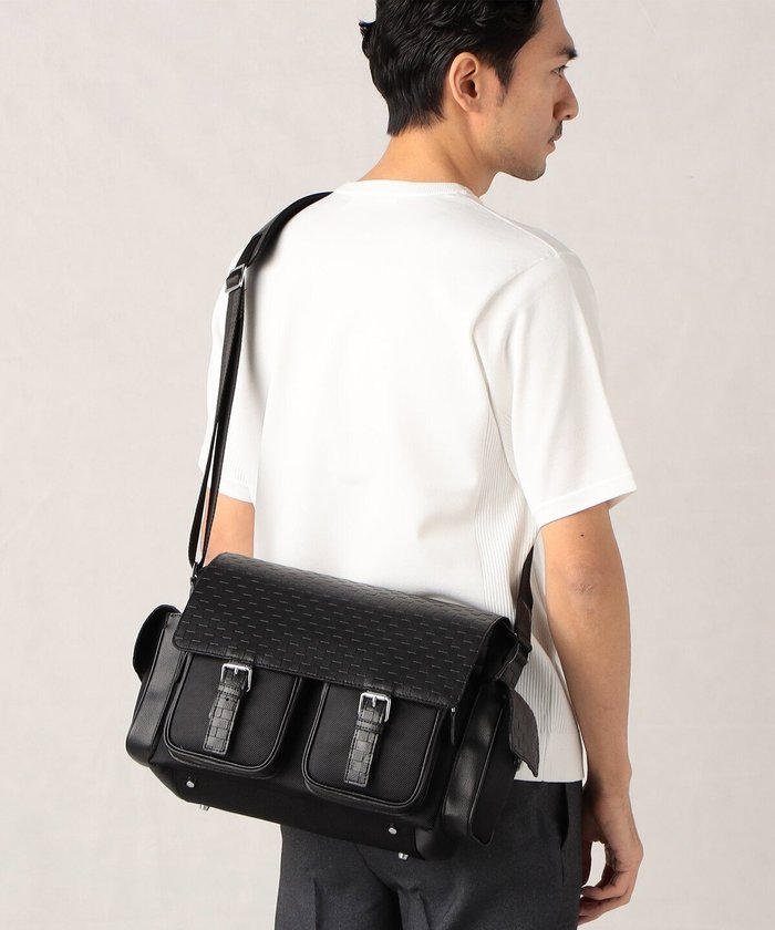 【コムサ メン/COMME CA / MEN】の【COMME CA MEN】ナイロン*市松エンボス ショルダーバッグ インテリア・キッズ・メンズ・レディースファッション・服の通販 founy(ファニー) https://founy.com/ ファッション Fashion メンズファッション Fashion for Men バッグ Bags コンパクト Compact, Small Size ショルダー Shoulder, Shoulder Strap ポケット Pocket, Pocket Detail |ID: prp329100004639994 ipo3291000000033448615