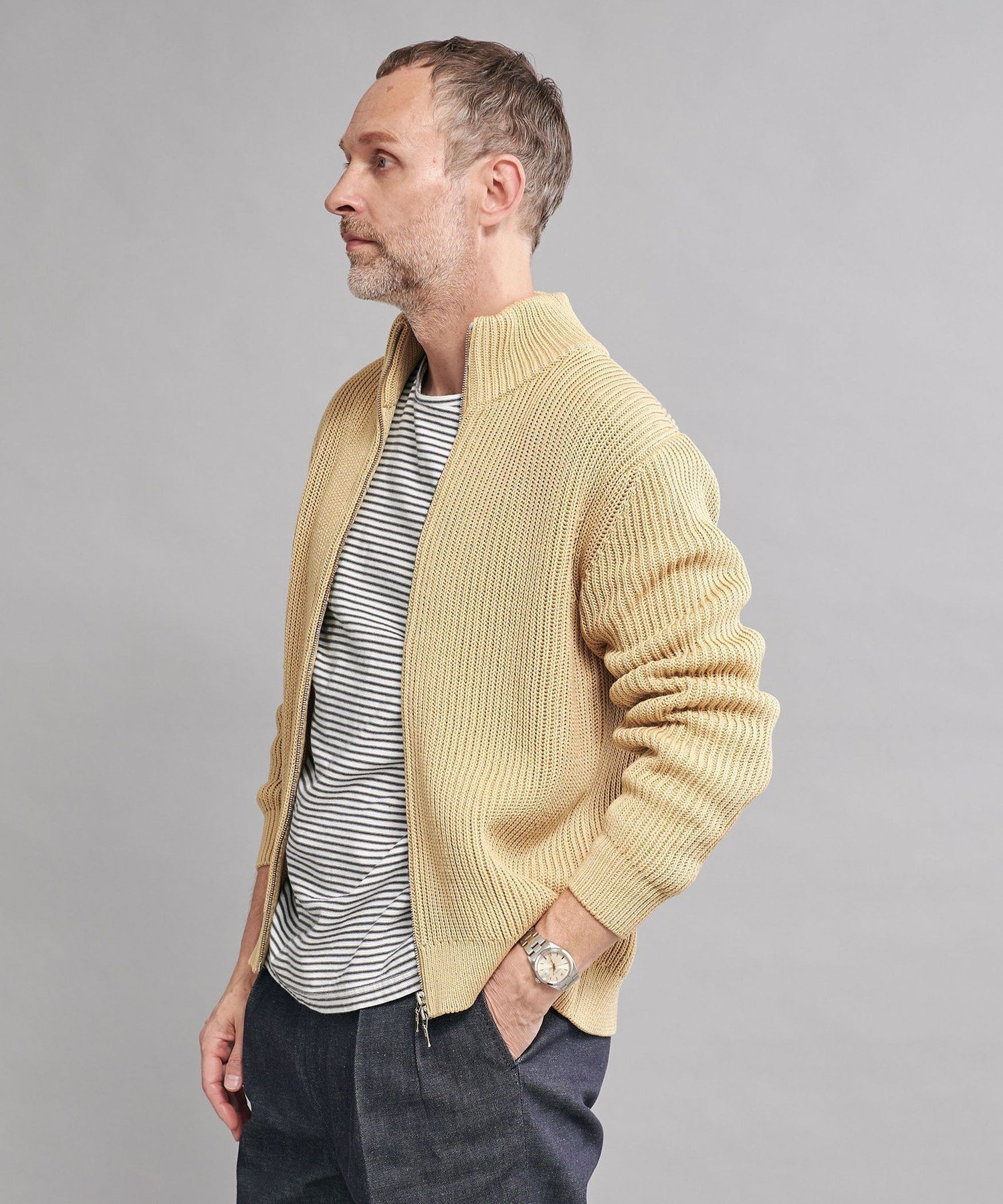【ユナイテッドアローズ/UNITED ARROWS / MEN】のSOVEREIGN ローゲージ アゼ ドライバーズニット 人気、トレンドファッション・服の通販 founy(ファニー) 　ファッション　Fashion　メンズファッション　Fashion for Men　カットソー　Cut and Sewn Top　クラシック　Classic, Timeless Style　シルケット　Silket, Silky Cotton　シンプル　Simple, Minimal　スラックス　Slacks, Dress Pants　フロント　Front, Front Design　おすすめ　Recommended / Our Picks　エレガント 上品　Elegant　 other-1|ID: prp329100004640033 ipo3291000000033448982