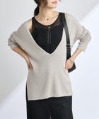 【リヴドロワ/RIVE DROITE】の【マイナス3kg】ペーパーヤーンプランジネックニット 人気、トレンドファッション・服の通販 founy(ファニー) ファッション Fashion レディースファッション Fashion for Women トップス・カットソー Cut & Sew Tops ニット Knit Tops & Sweaters おすすめ Recommended / Our Picks キャミソール Camisole, Spaghetti Strap Top バランス Balance, Style Balance 今季 This Season, Current Season thumbnail グレージュ|ID: prp329100004640045 ipo3291000000033449156